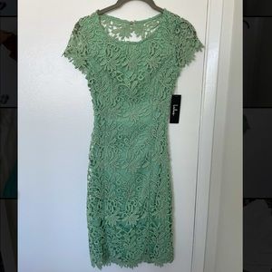 Brand New Lulus Green Patterned Dress